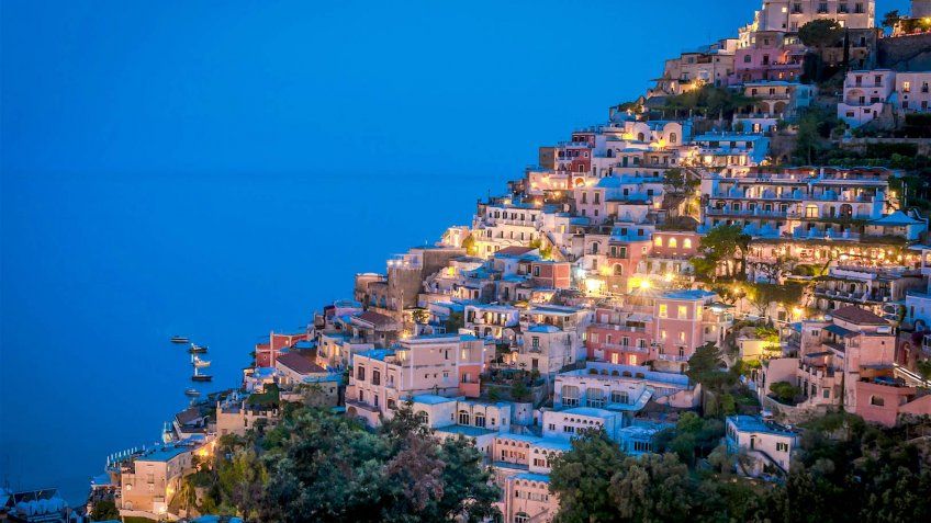 Golden evening in Positano