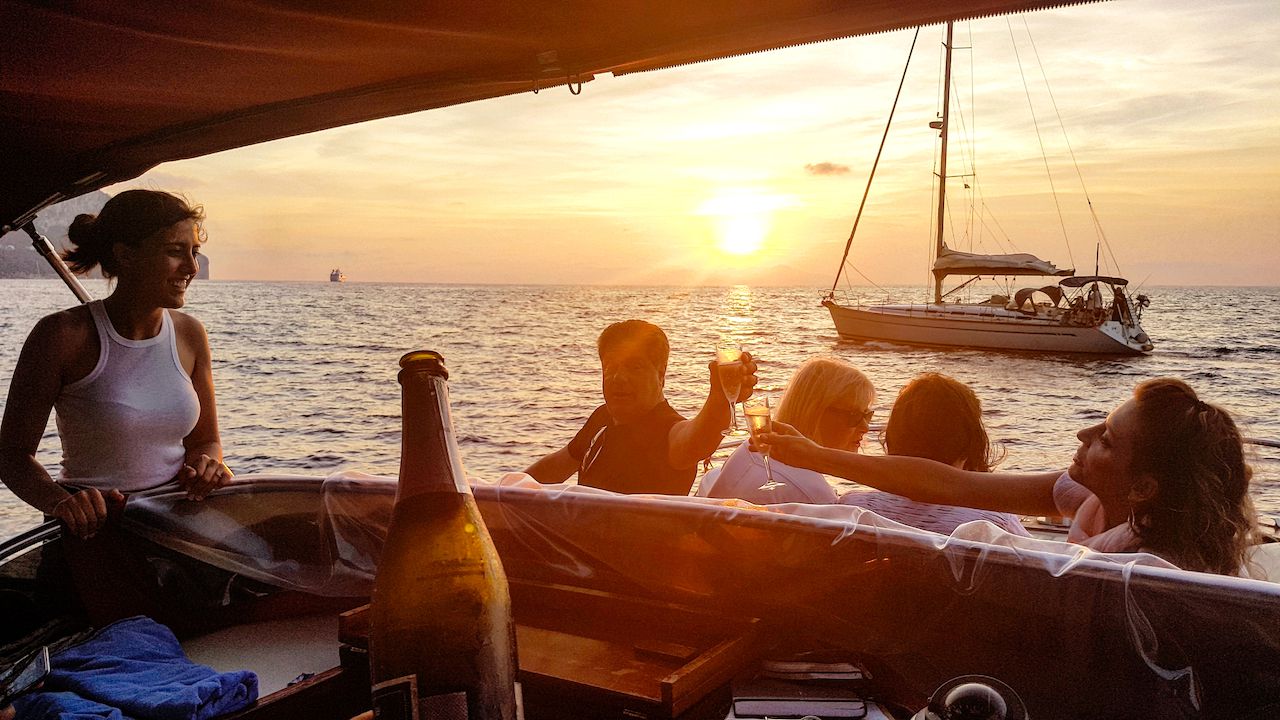 Sunset in Sorrento coast